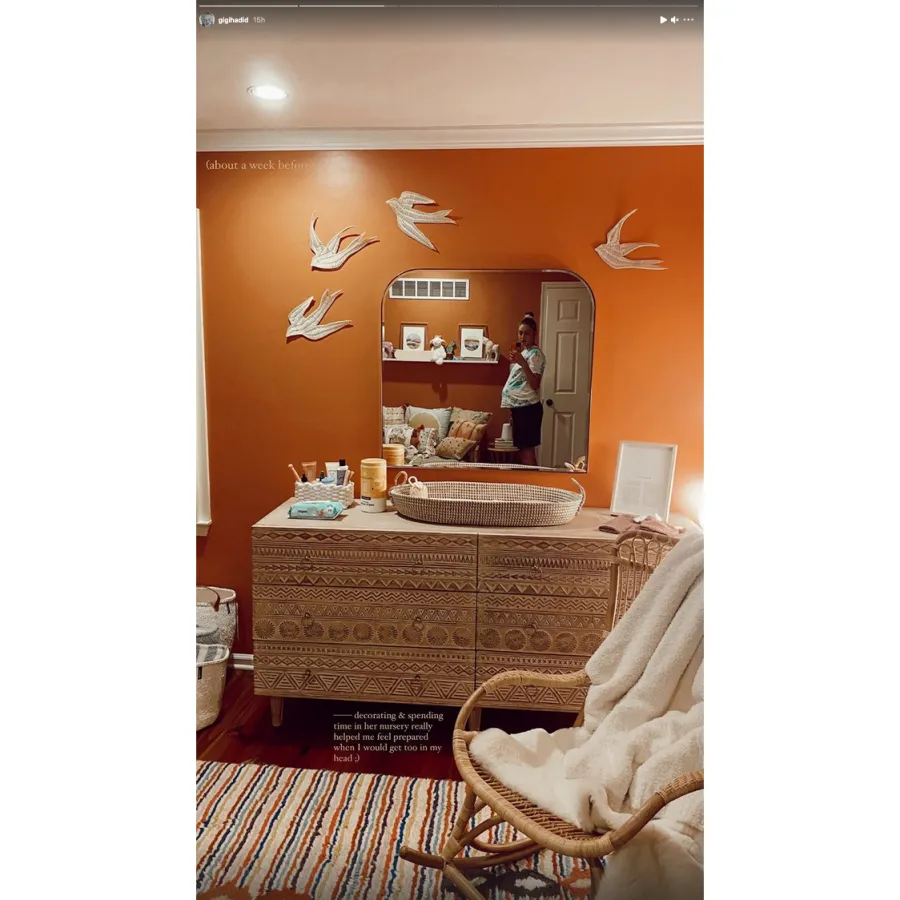 Gigi Hadid Shares Pic of Her Bump the Day Before She Gave Birth Closer Look at Her Nursery 5