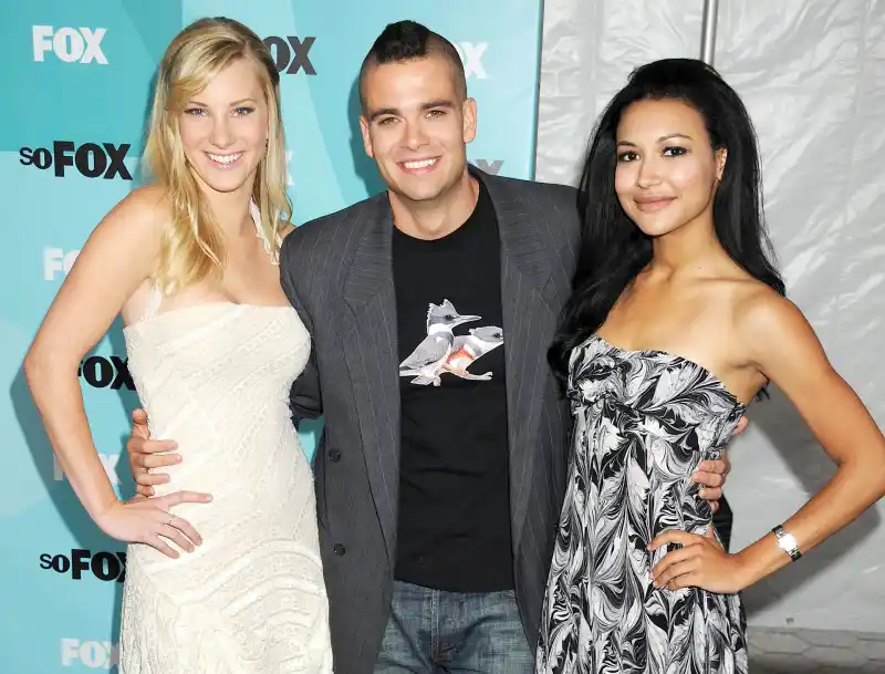 Heather Morris Mark Salling and Naya Rivera in 2009 Glee Alum Heather Morris Slams Offensive Tweet About Mark Salling
