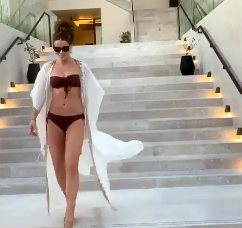 Kate Beckinsale Defines Slaying in Throwback Bikini Video