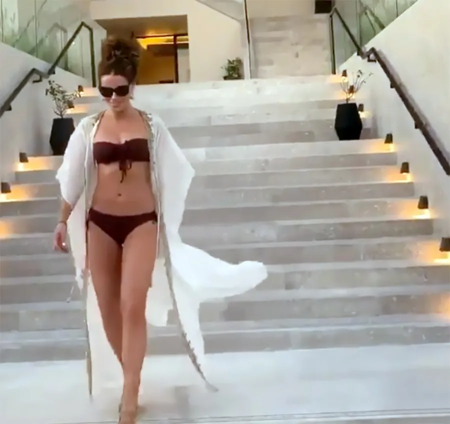 Kate Beckinsale Defines Slaying in Throwback Bikini Video