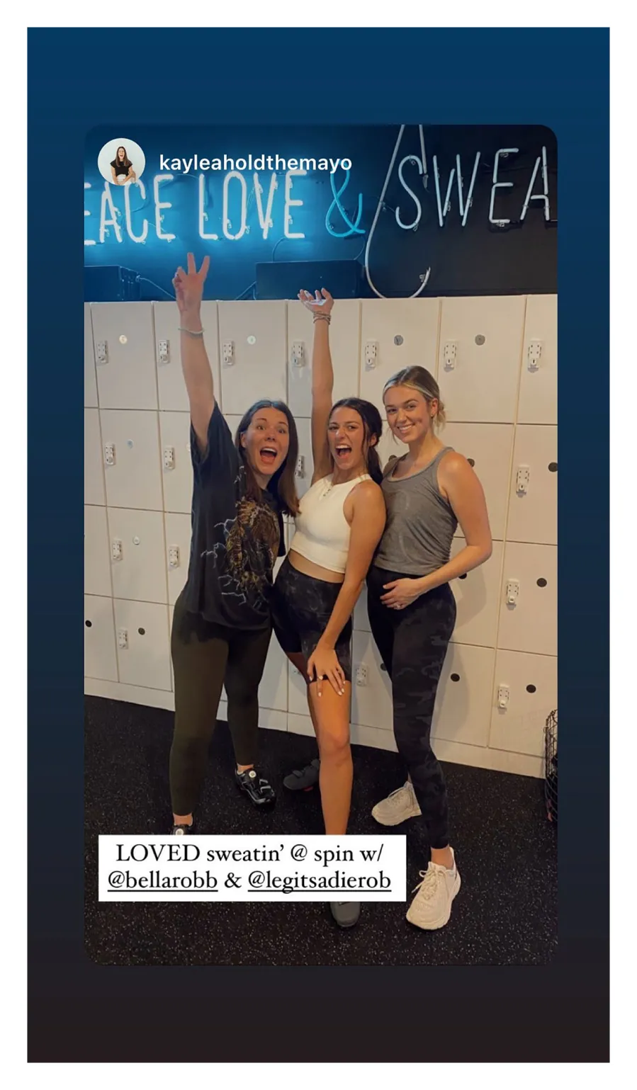 Sadie Robertson Spin Class