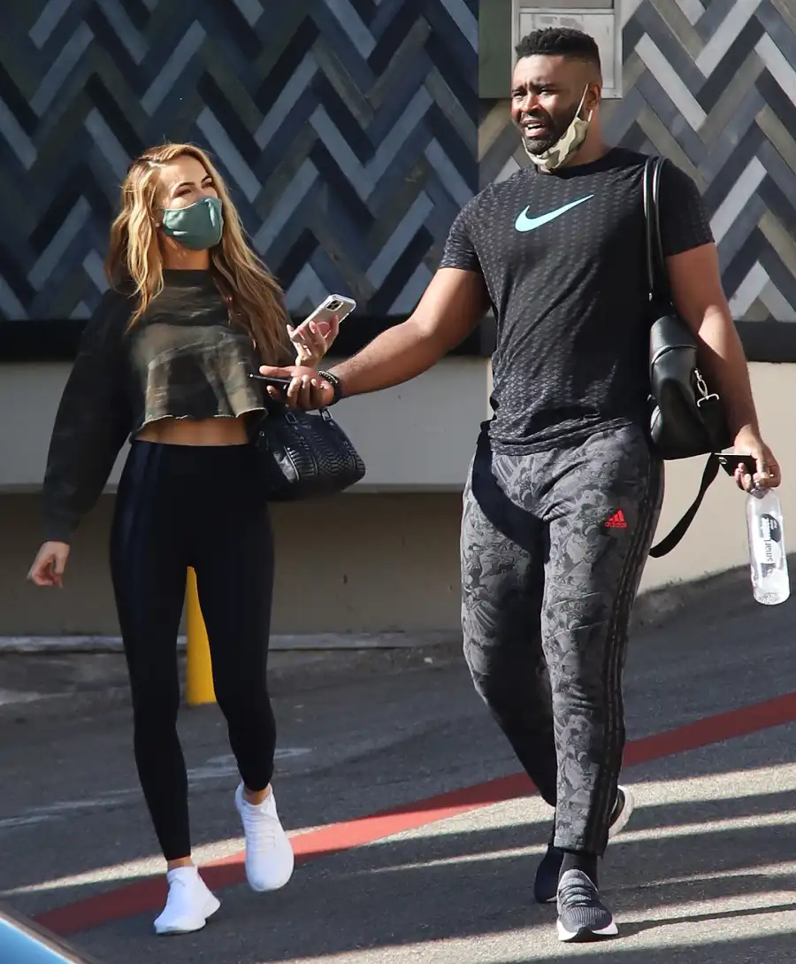 Selling Sunset’s Chrishell Stause and DWTS’ Keo Motsepe Show PDA After Hitting the Gym Together