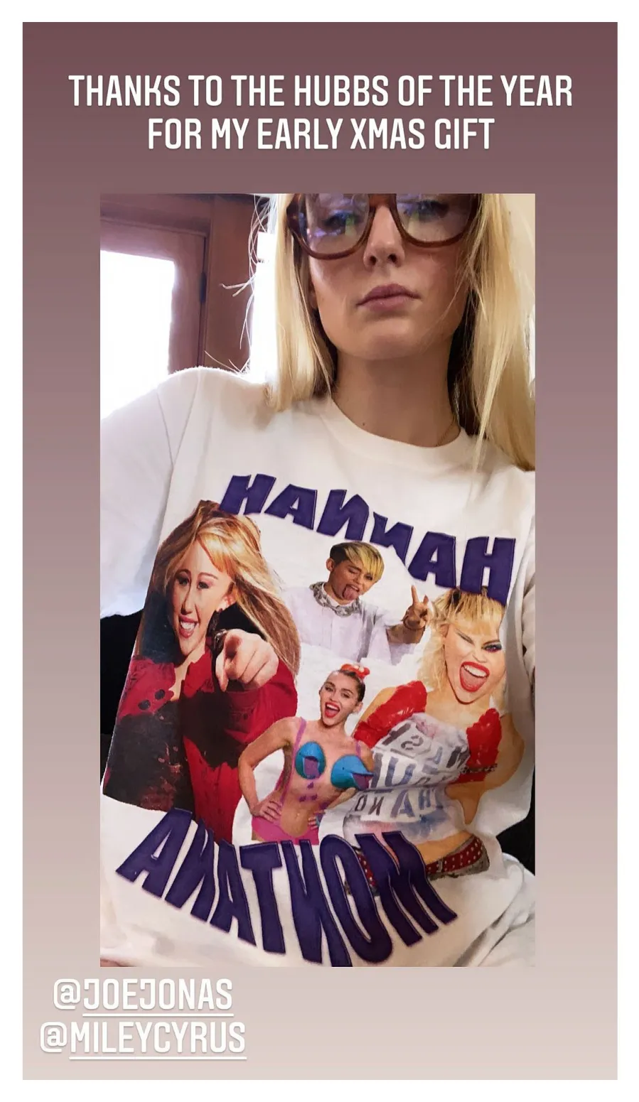 Sophie Turner Hannah Montana T Shirt Christmas