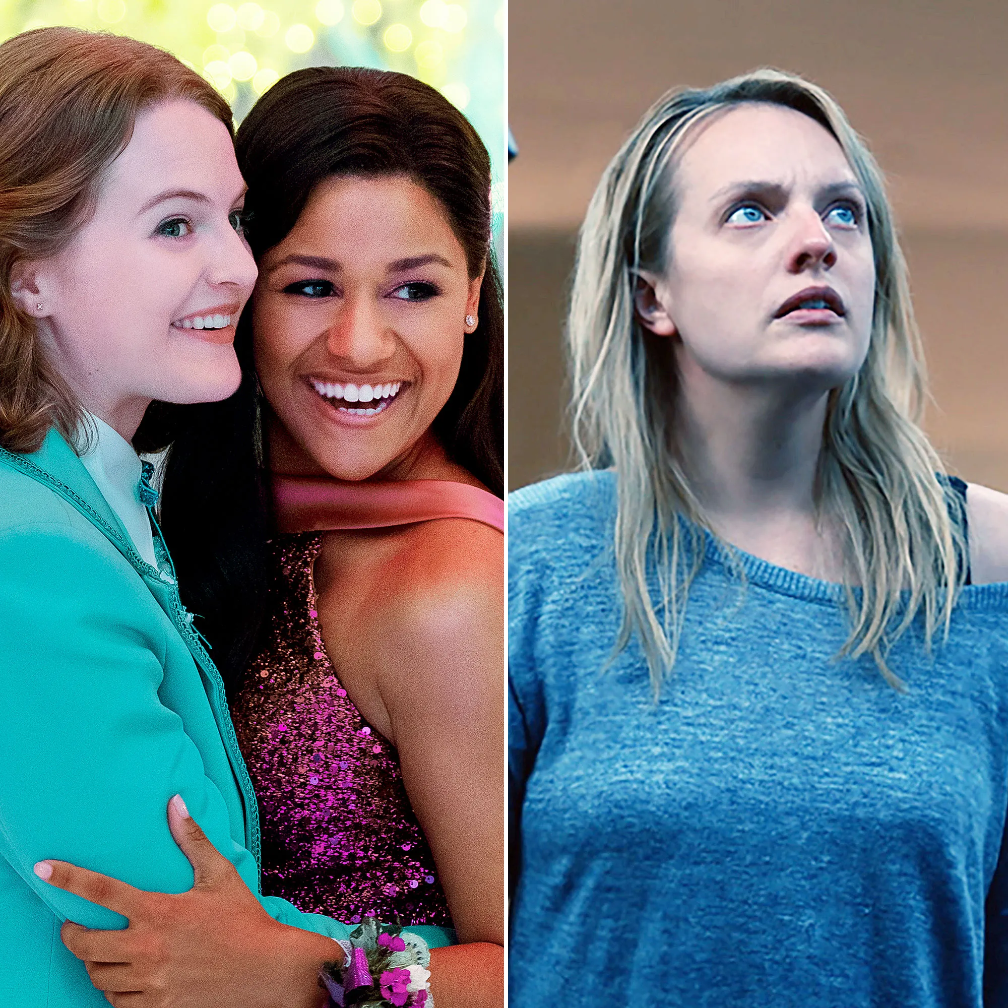 Jo Ellen Pellman and Ariana DeBose in The Prom and Elisabeth Moss in The Invisible Man Top Movies of 2020