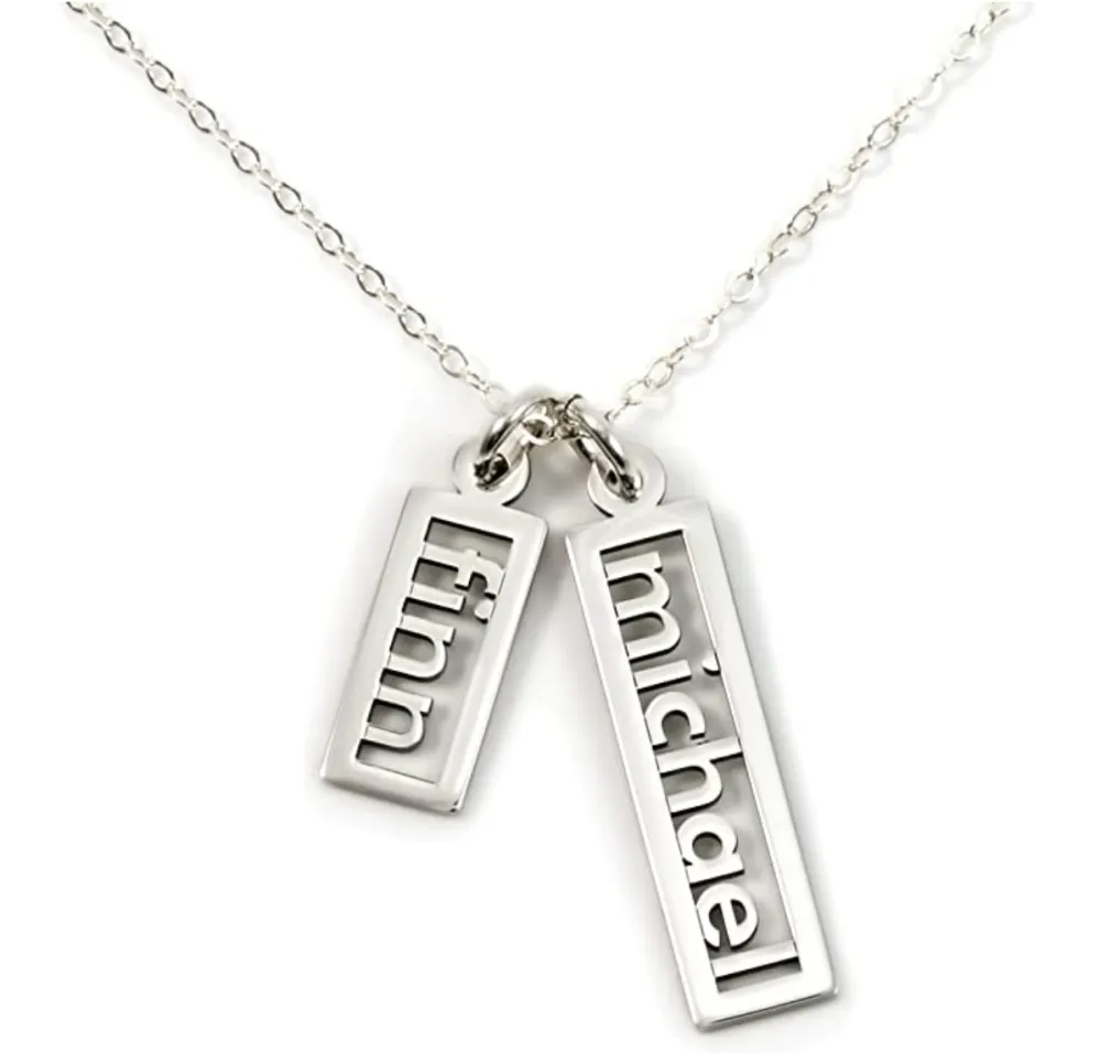 AJ's Collection Personalized Necklace Open Double