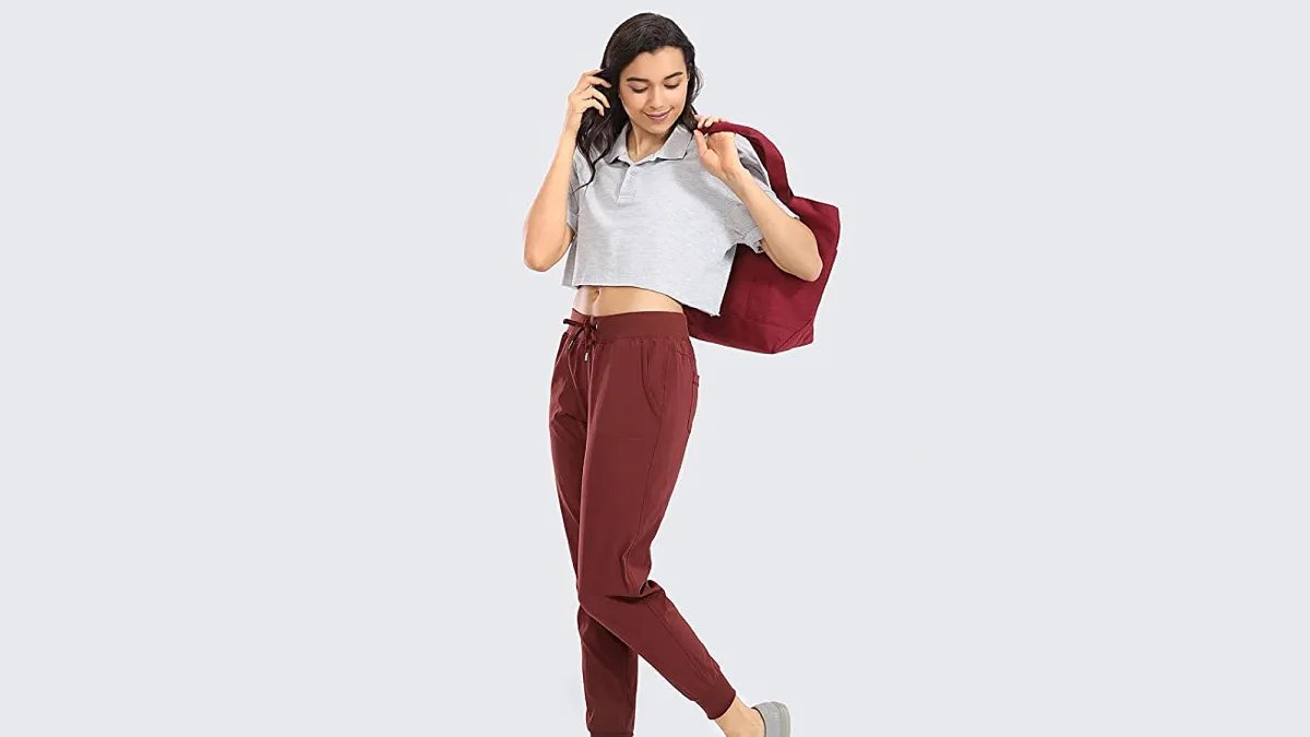 CRZ YOGA Women's Lightweight Joggers Pants with Pockets