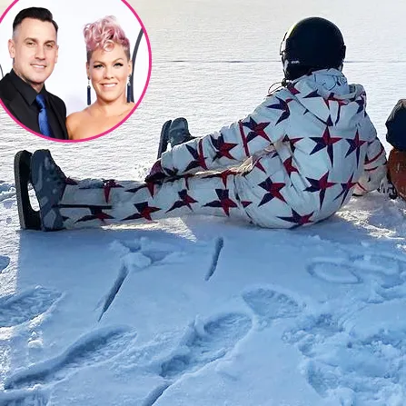 Carey Hart and Pinks Daughter Willow in the Snow