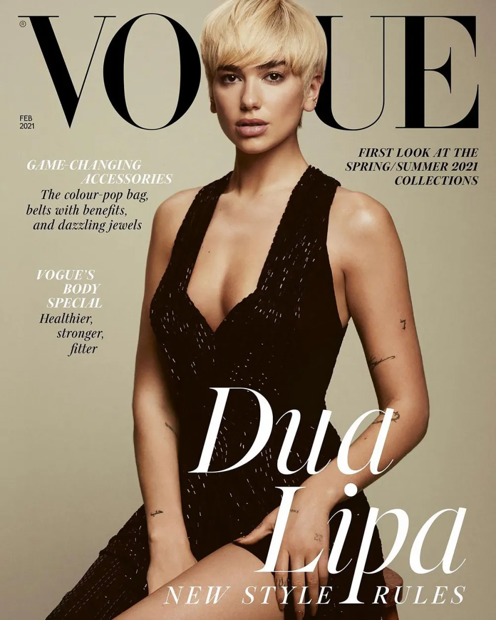 Dua Lipa Looks Unrecognizable in a Short Blonde Wig on U.K. &lsquo;Vogue' Cover