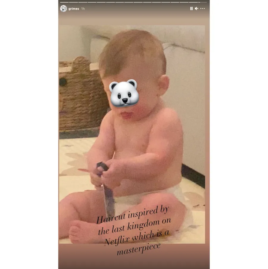 Grimes Gives Her and Elon Musk’s 8-Month-Old Son X AE X-II 1st Haircut