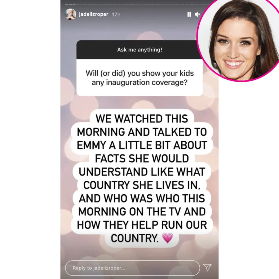 Jade Roper Inauguration with kids 2021