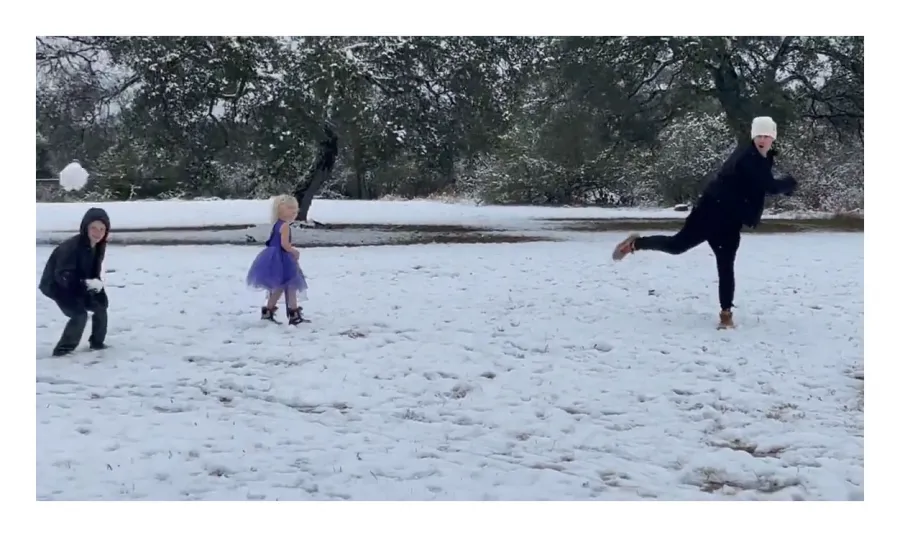 James Van Der Beek Magic Texas Snow Day