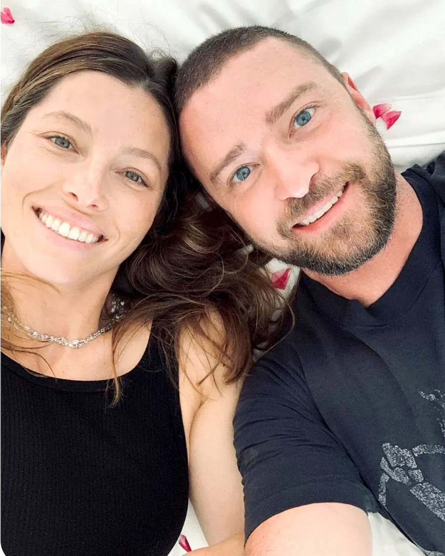 Justin Timberlake Jessica Biel Through Years Justin Jokes About Parenting Two Kids