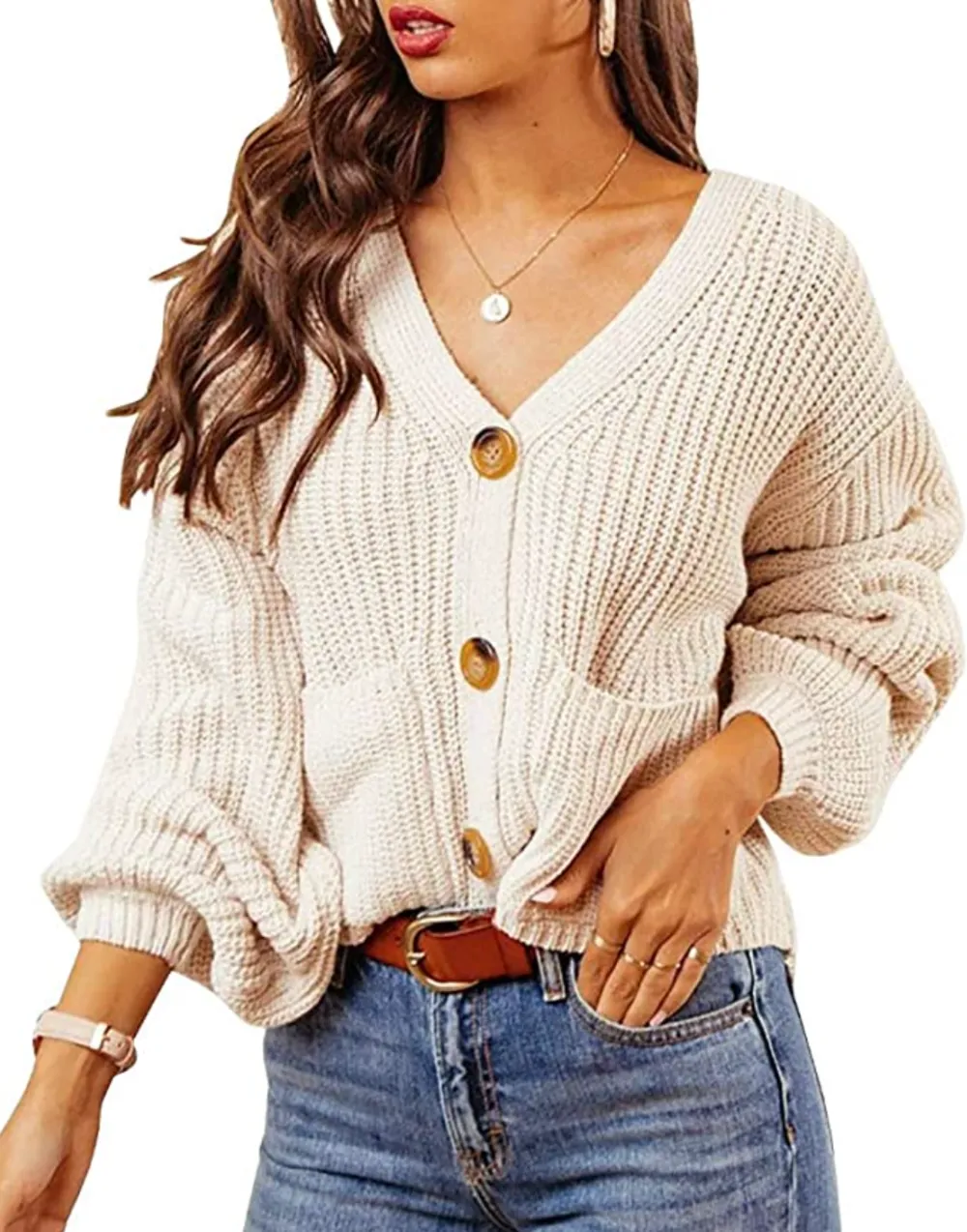LAICIGO Women&rsquo;s Button Down Cardigan Sweater