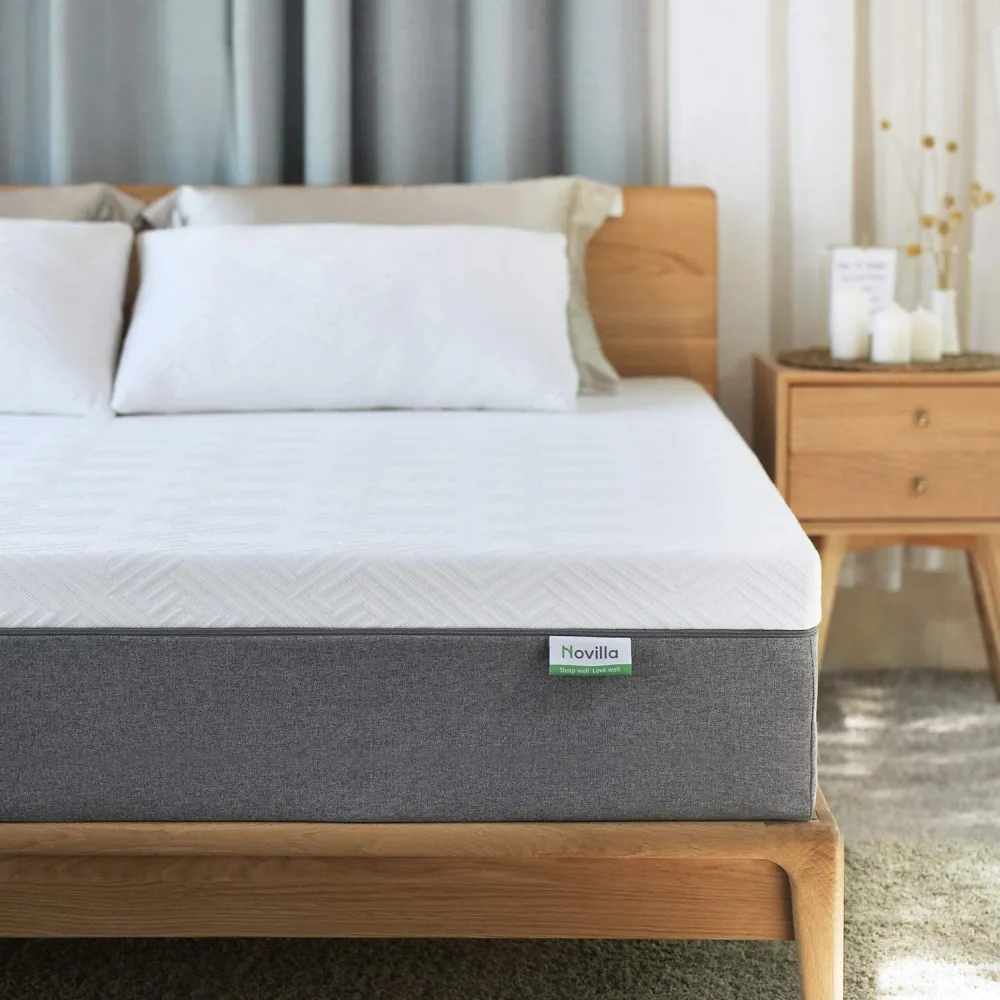 Novilla 10 inch Gel Memory Foam Queen Size Mattress for Cool Sleep & Pressure Relief
