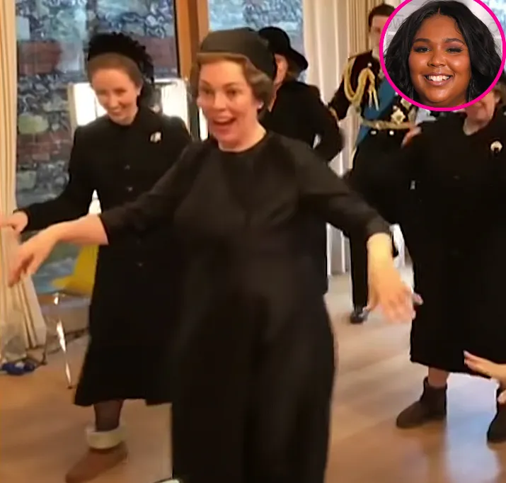 Olivia Colman Leads The Crown Cast in Dancing to Lizzo’s Good as Hell in Costume p