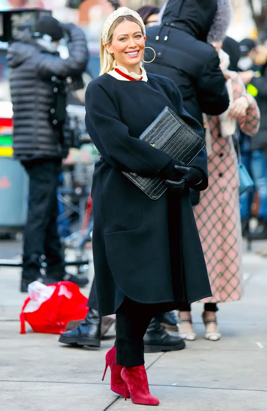 Pregnant Hilary Duff Shows Baby Bump Progress on Younger Set