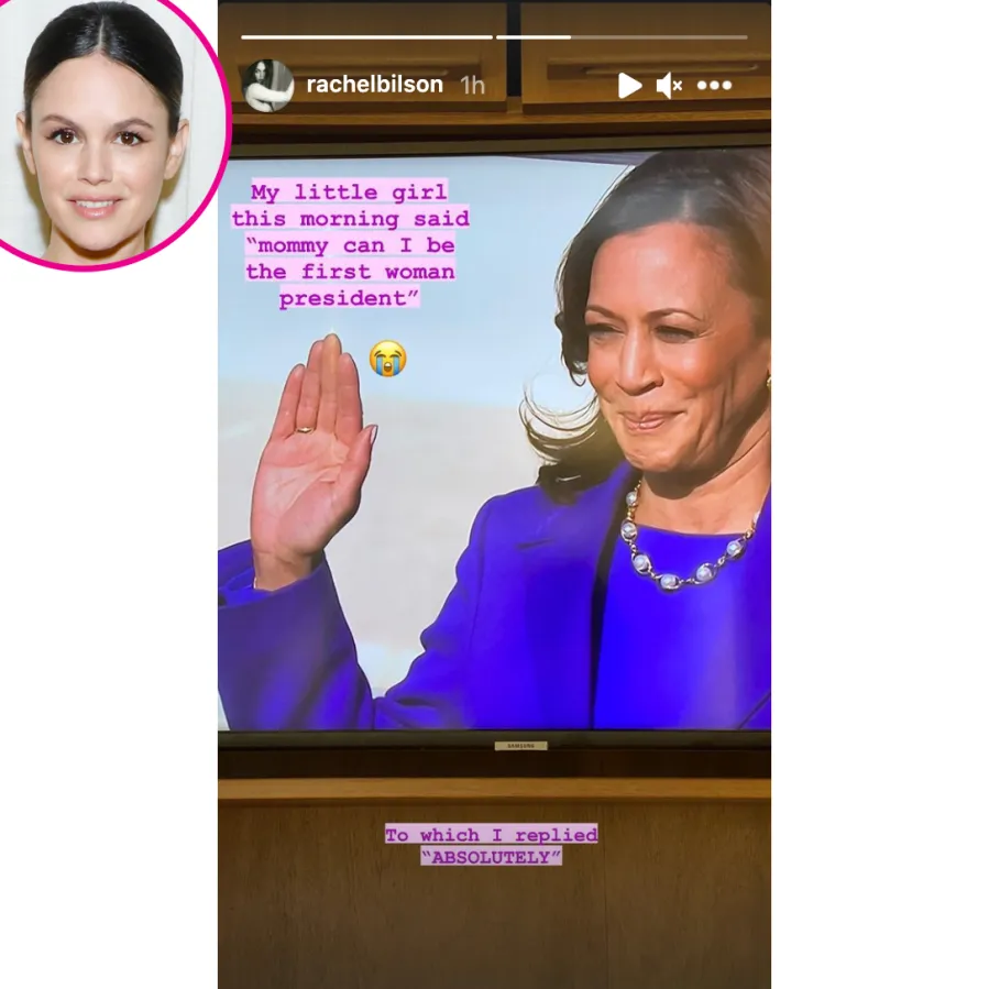 Rachel Bilson Celeb Parents Watch Joe Biden’s Inauguration With Children