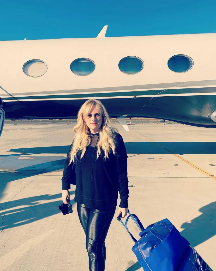 Rebel Wilson plane 2020