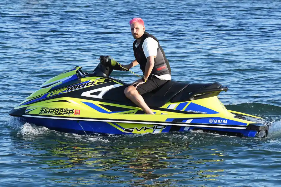 Scott Disick Jet Skis in Miami With Girlfriend Amelia Gray Hamlin