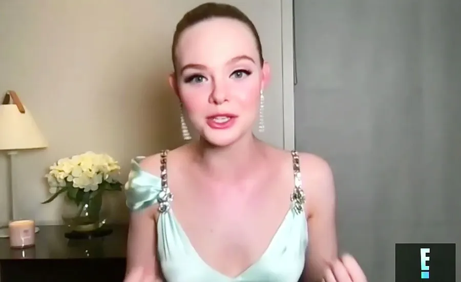 Elle Fanning Best Beauty at Golden Globes 2021