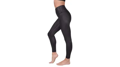 90 Degree By Reflex High Waist High Shine Faux Leather Disco Leggings.