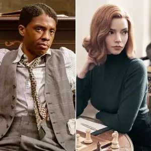 Chadwick Boseman as Levee in Ma Raineys Black Bottom and Anya Taylor-Joy as Beth Harmon in The Queens Gambit SAG Nominations 2021