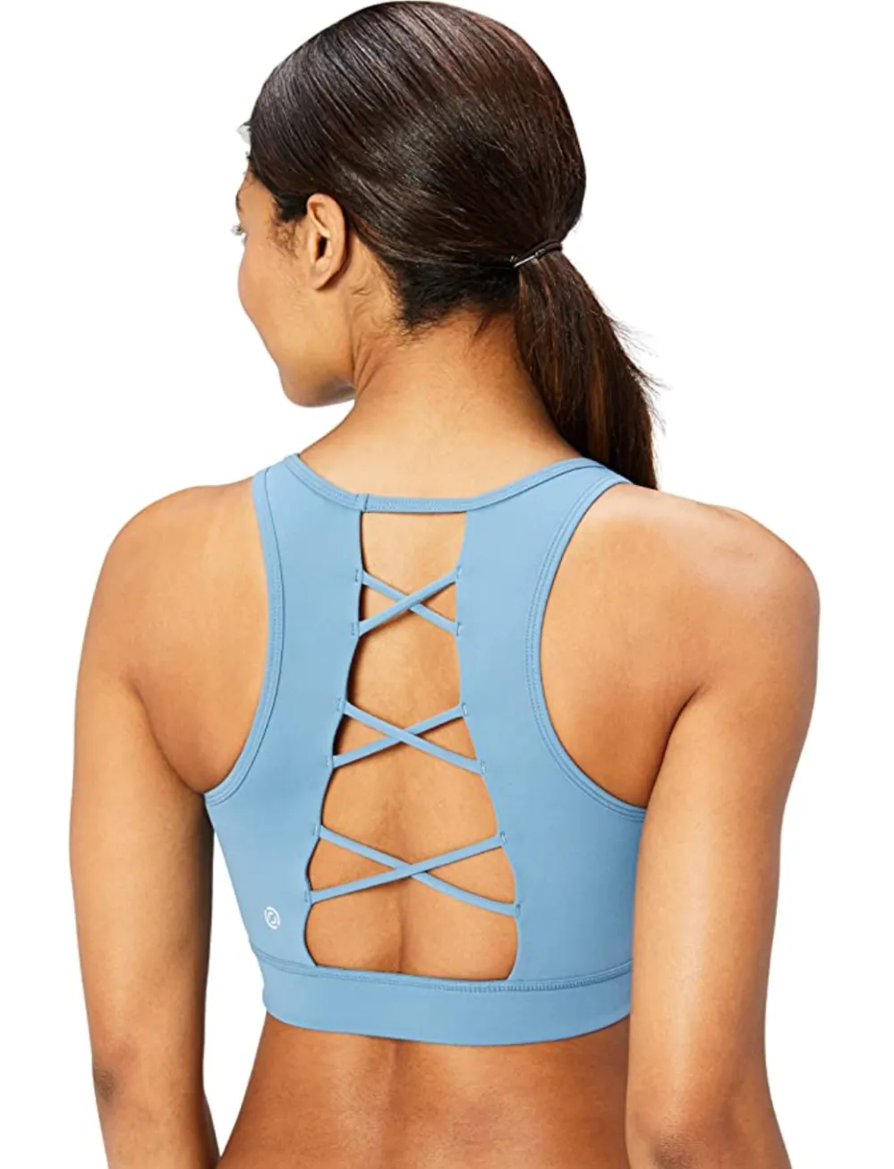 Core 10 Women's (XS-3X) Lattice Strappy Back Longline Yoga Sports Bra