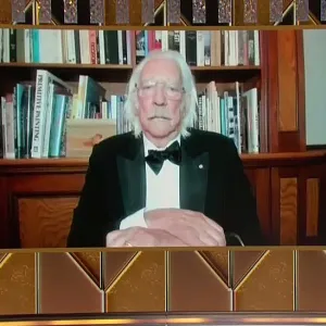 Donald Sutherland Looks Completely Unamused While Appearing Virtually During Golden Globes 2021