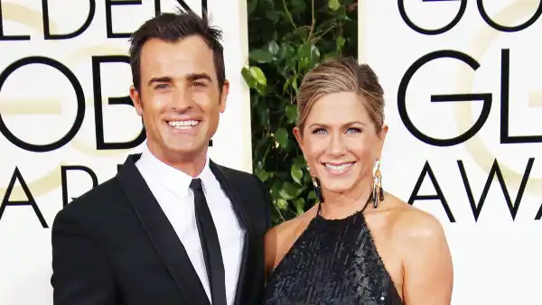 Justin Theroux and Jennifer Aniston arrive at the Golden Globes 2015 Jennifer Aniston Ex Justin Theroux Sends Love on Her 52nd Birthday