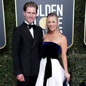 Kaley Cuoco Cries As She Reunites With Husband Karl Cook Ahead of Golden Globes 2021