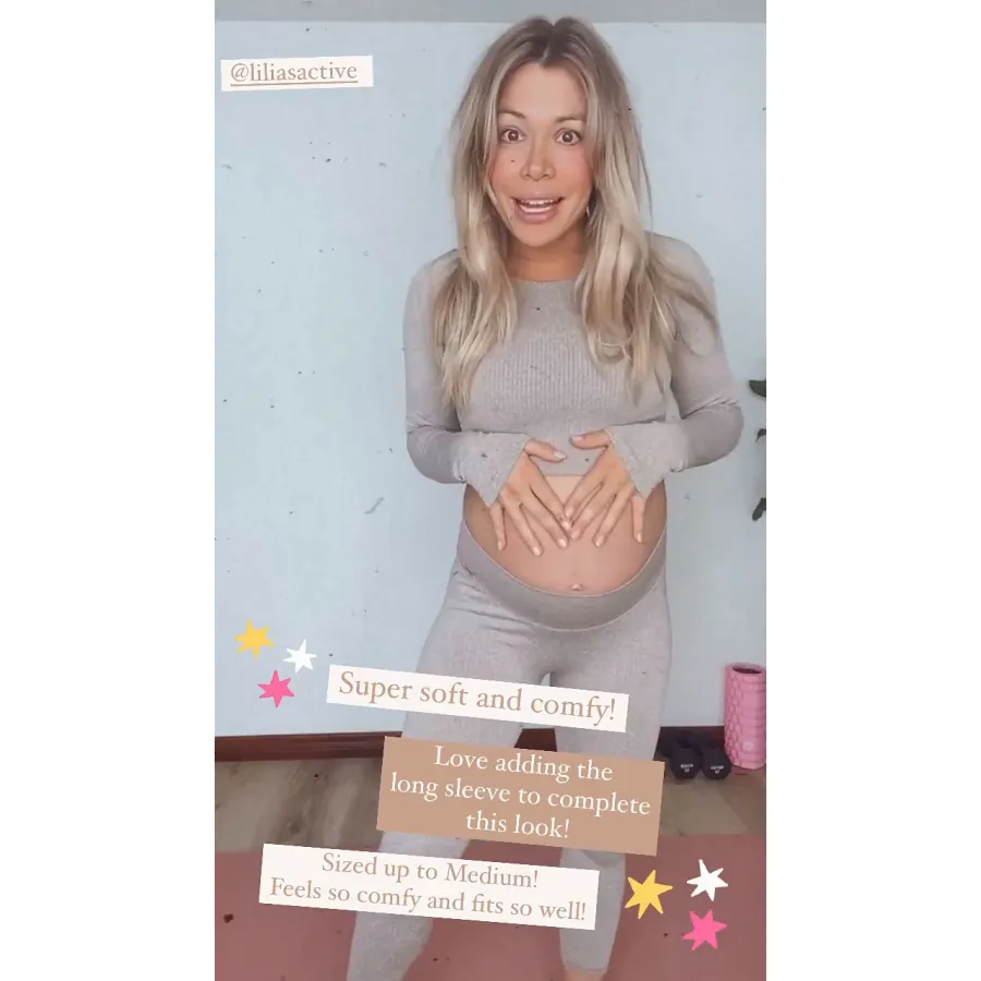 Krystal Nielson Beige Baby Bump Activewear