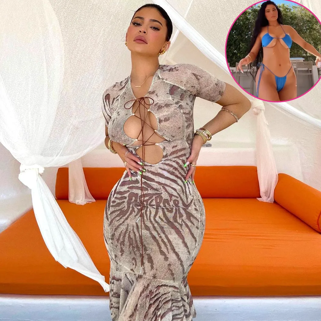 Kylie Jenner Shows Off Her Curves in Barely-There String Bikini