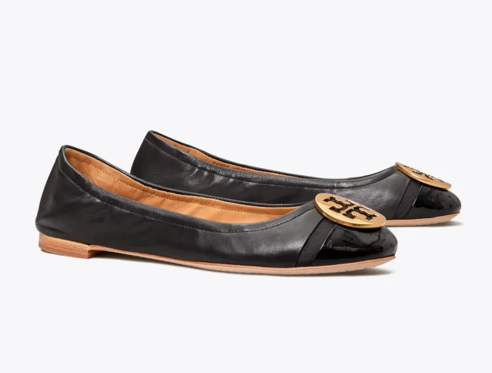 Minnie Patent Cap-Toe Ballet Flat