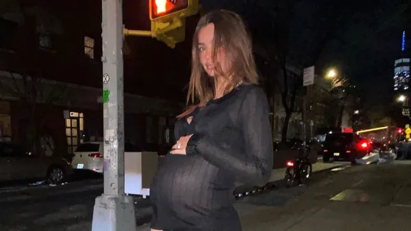 Pregnant Emily Ratajkowski Steps Out in Sexy, Sheer Catsuit