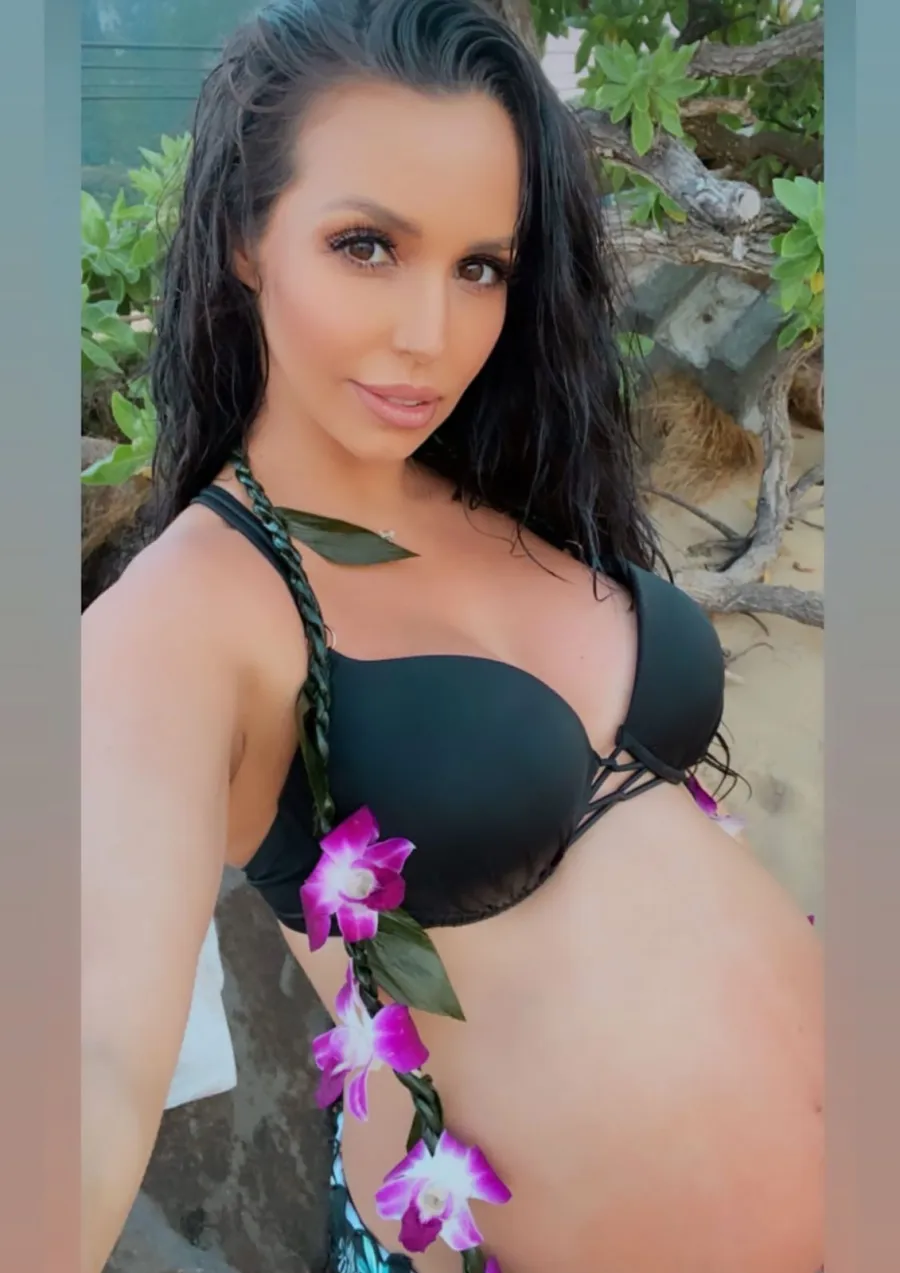 Beach Bump! Pregnant Scheana Shay Rocks Black Bikini in Maternity Shoot