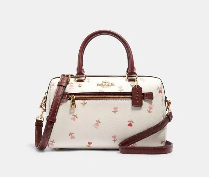 Rowan Satchel With Heart Floral Print