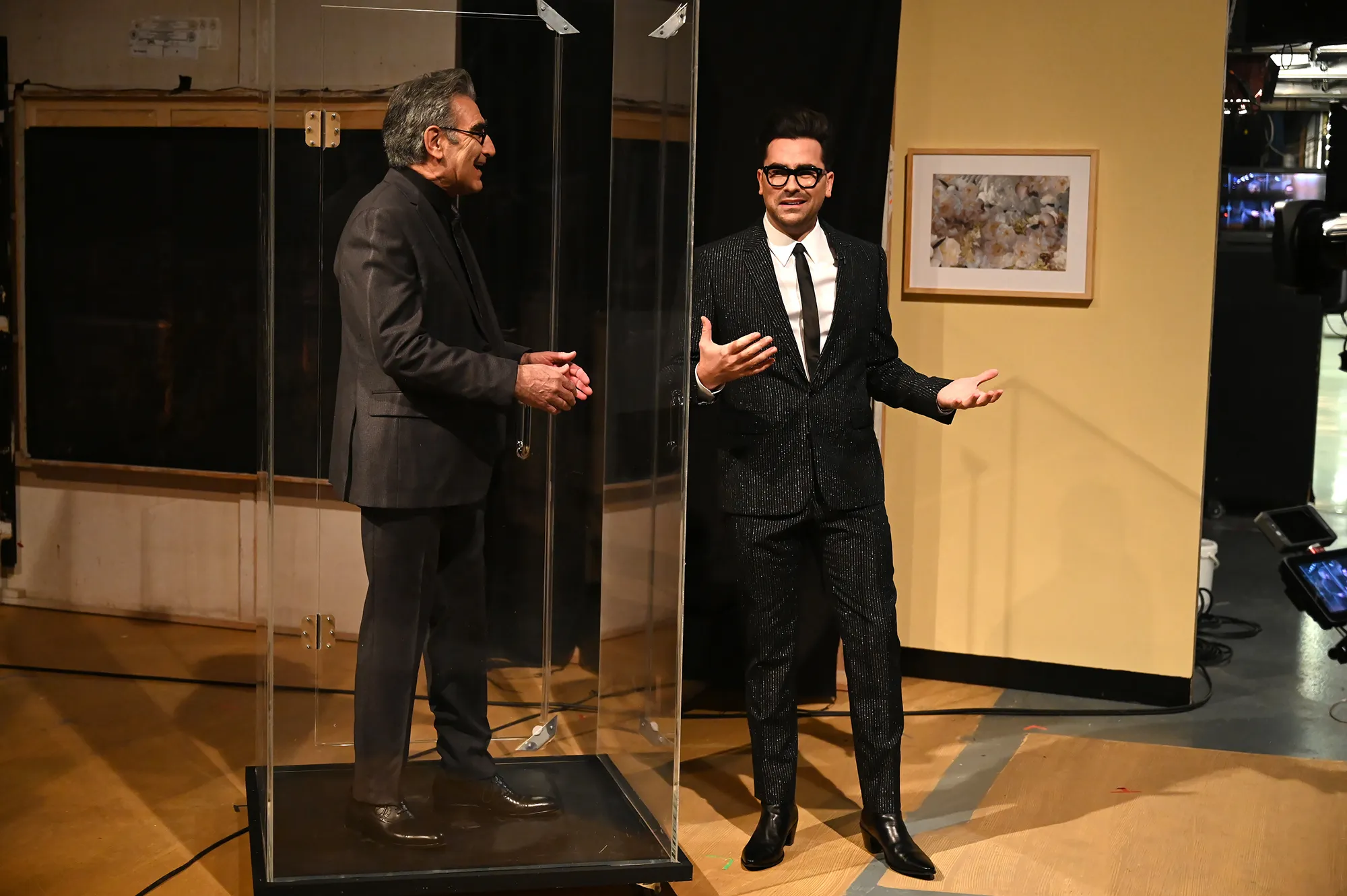 Schitt's Creek's Dan Levy Gets Surprise Visit From Dad Eugene Levy During 'Saturday Night Live' Debut
