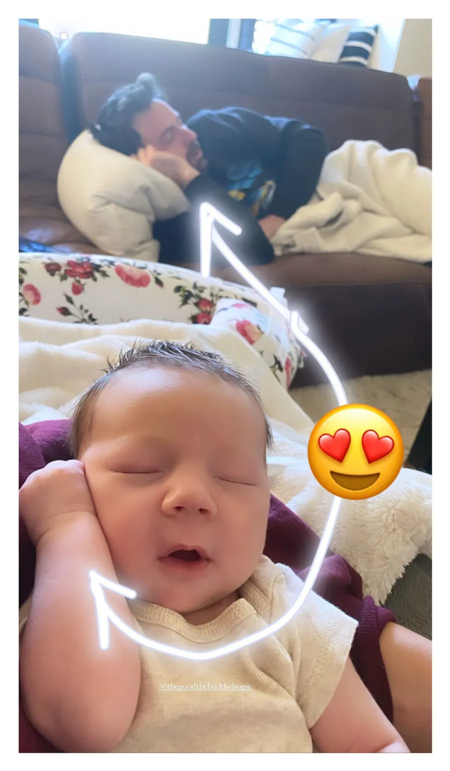 Stassi Schroeder Clark Instagram Hartford Beau Sleeping