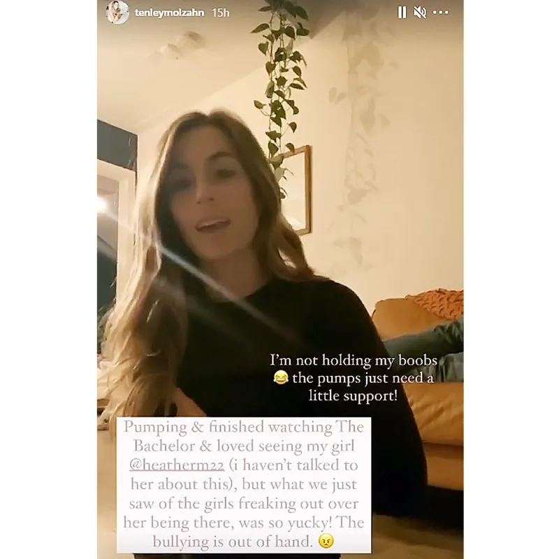 Tenley Molzahn Defends Heather Martin Against Mean’ Girls After Bachelor Arrival elebrity Moms Pumping Breast Milk
