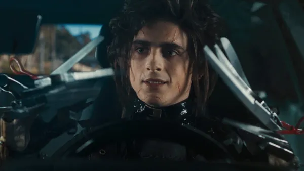 Timothee Chalamet Transforms Into Edward Scissorhands’ Son in Super Bowl Ad With Winona Ryder