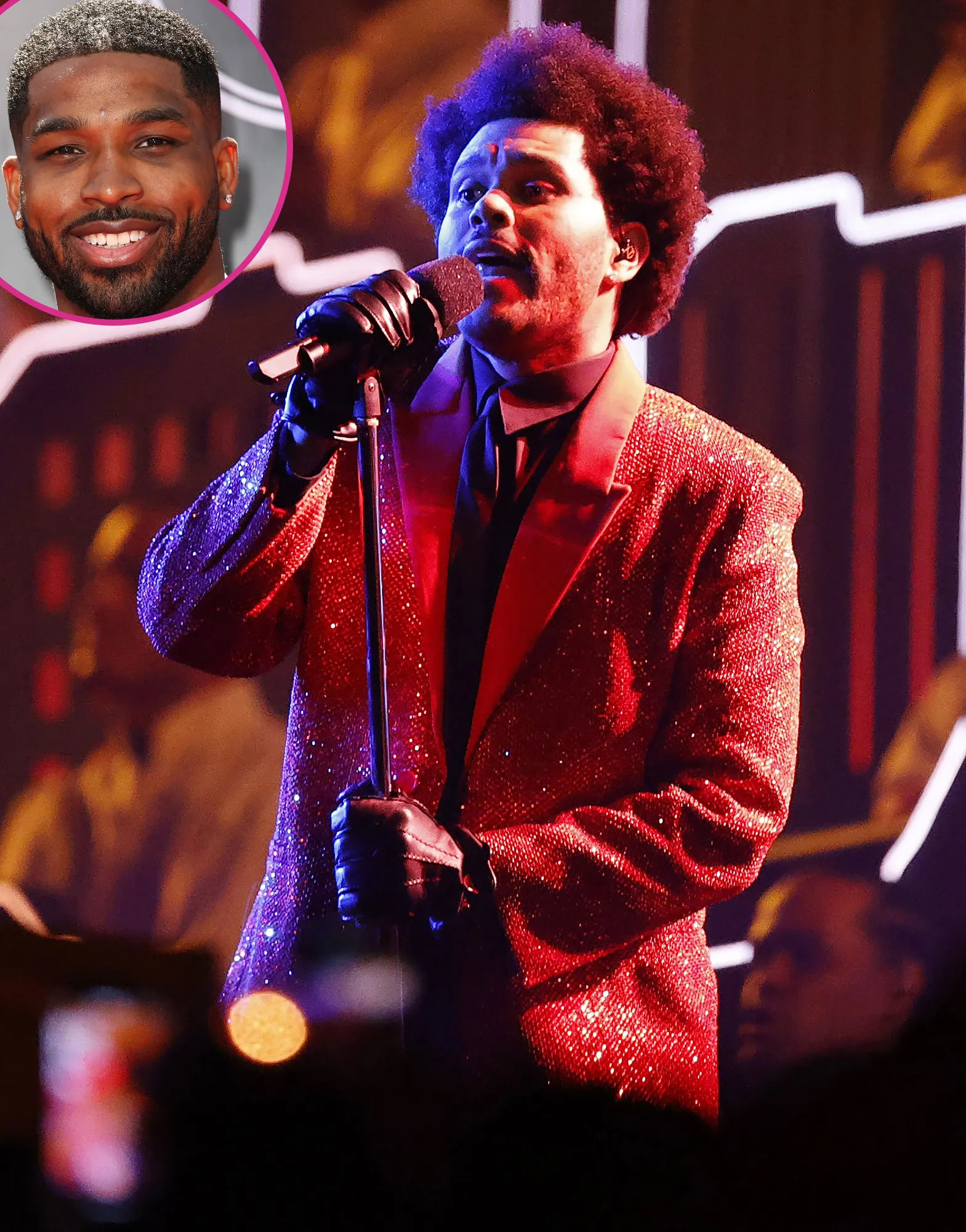 Tristan Thompson and More Stars React to The Weeknd’s Super Bowl 2021 Halftime Show p