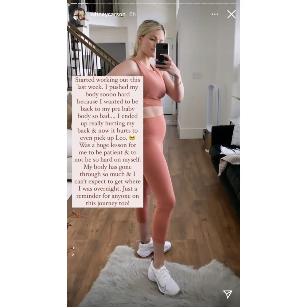 Witney Carson Speaks Candidly About Postpartum Body Image Struggles