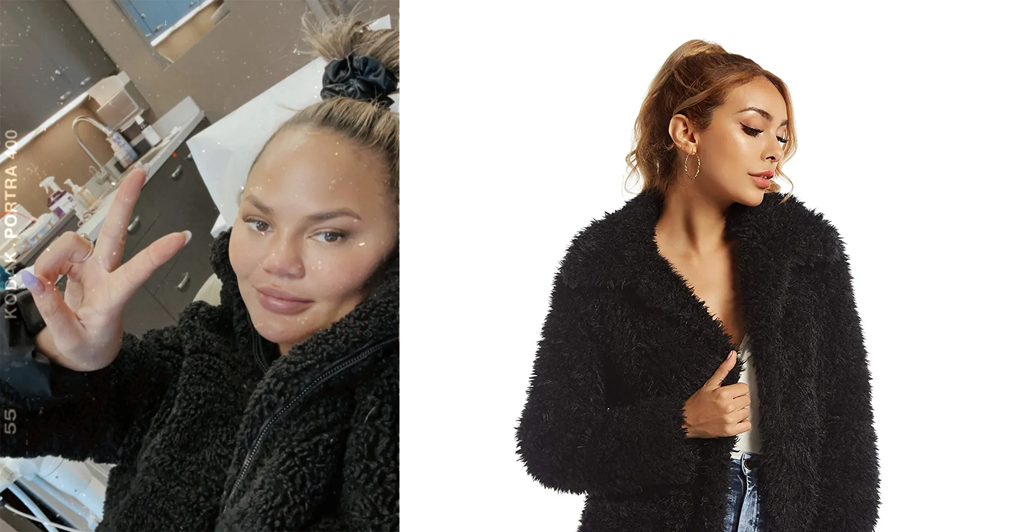 chrissy-teigen-black-coat
