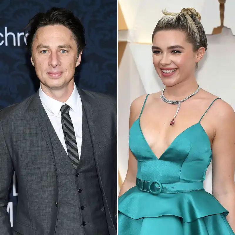 April 2019 Spotted Holding Hands Zach Braff and Florence Pugh A Timeline of Their Relationship