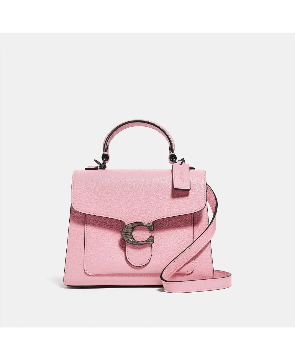 COACH Leather Tabby Top Handle 20 In Pebble Leather