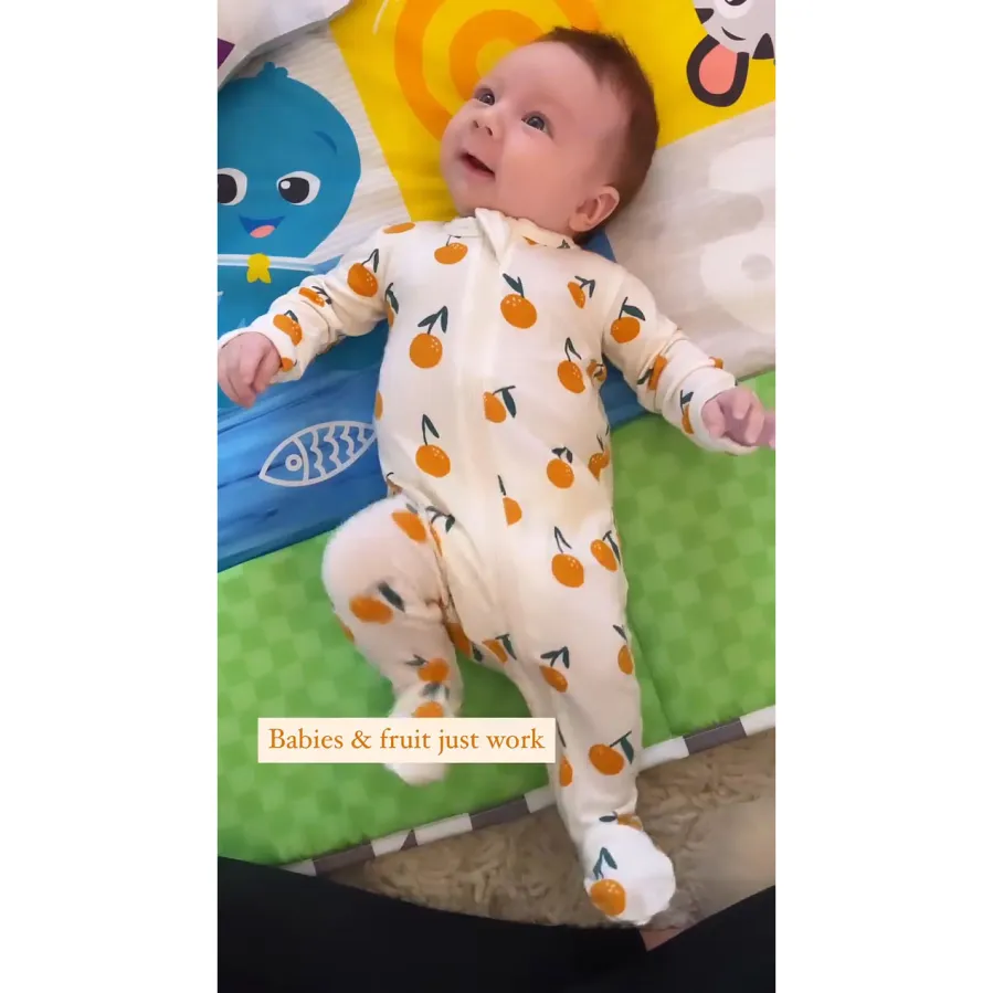 Fruit Fun Stassi Schroeder and Beau Clark Daughter Hartford