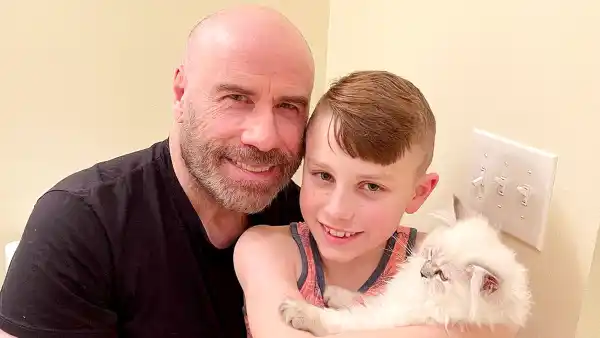 John Travolta Shares Rare Photo With Son While Introducing New Family Cat