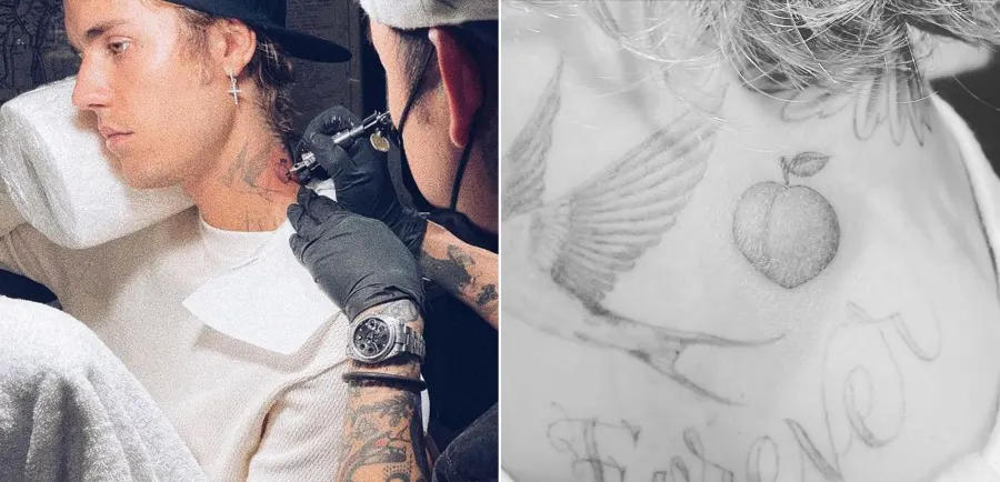 Justin Bieber Just Got a Peach Tattoo and His Mom Isn’t Happy