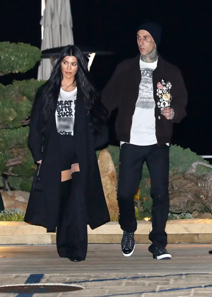 Kourtney Kardashian Wears Suggestive T-Shirt on Date Night With Travis Barker