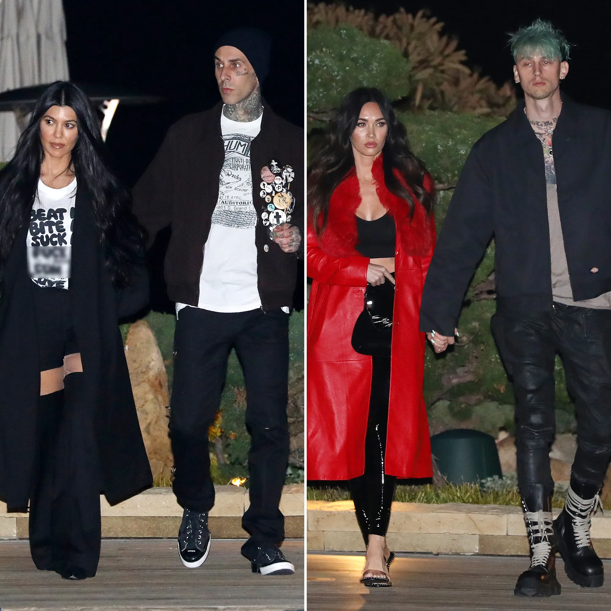 Kourtney Kardashian and Travis Barker Attend UFC Fight Alongside Megan Fox and Machine Gun Kelly